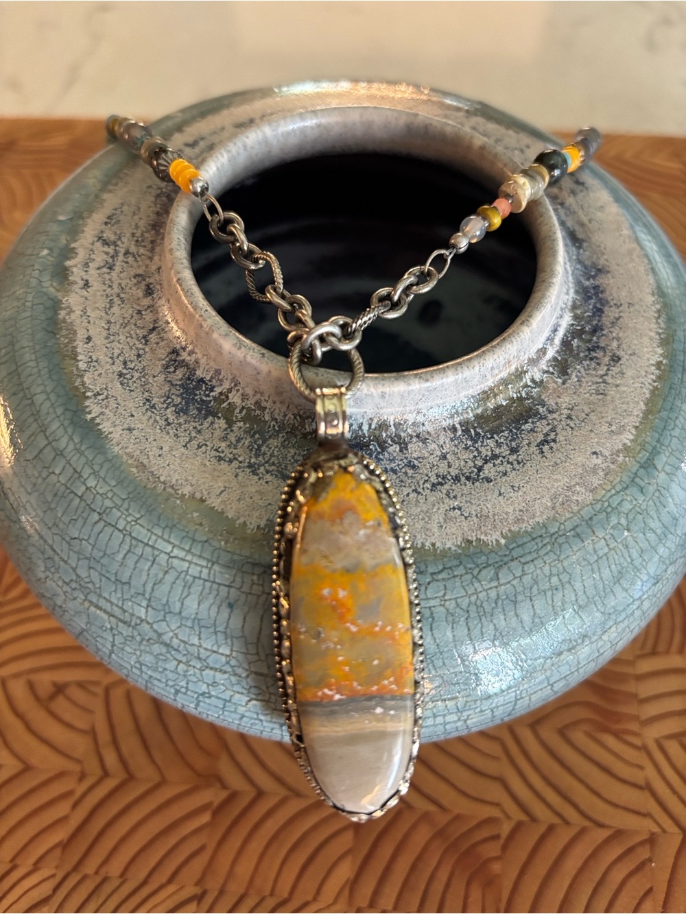 Anne Vaughan Designs Bumblebee Jasper Necklace with Bracelet